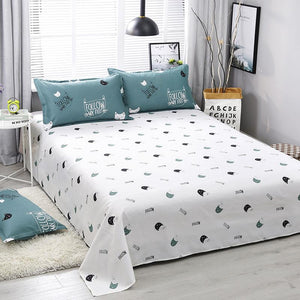 Cute Cat Print Bedding Set-Enchanted peach