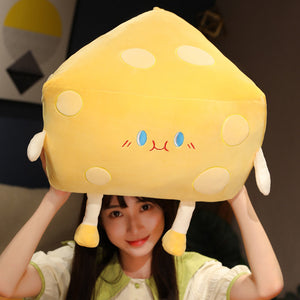 Cute Cheese Block Plushie-Enchanted peach