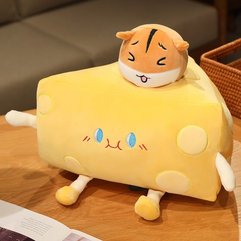 Cute Cheese Block Plushie-Enchanted peach