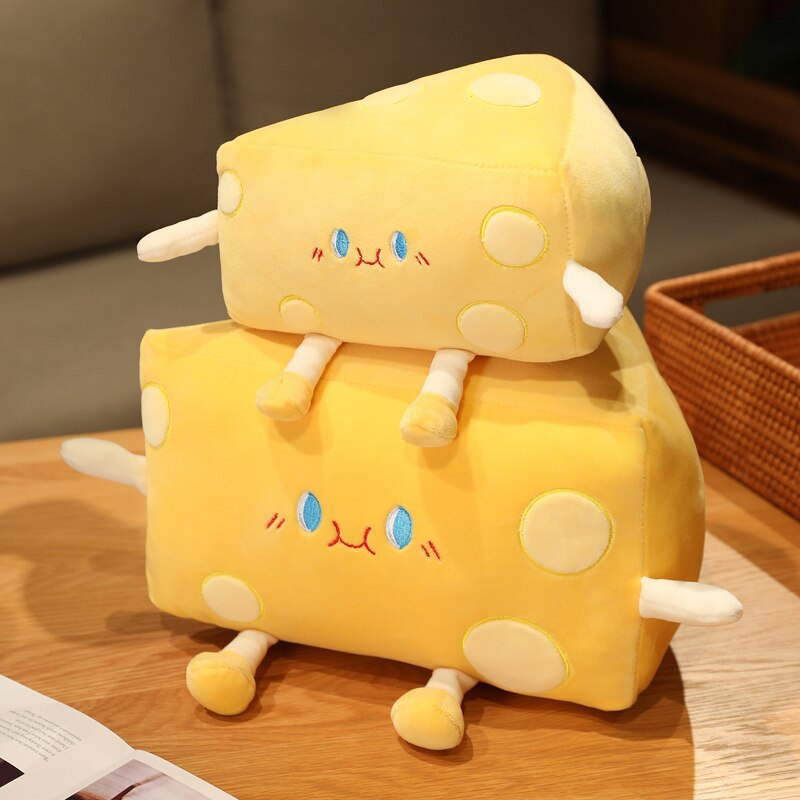 Cute Cheese Block Plushie-Enchanted peach