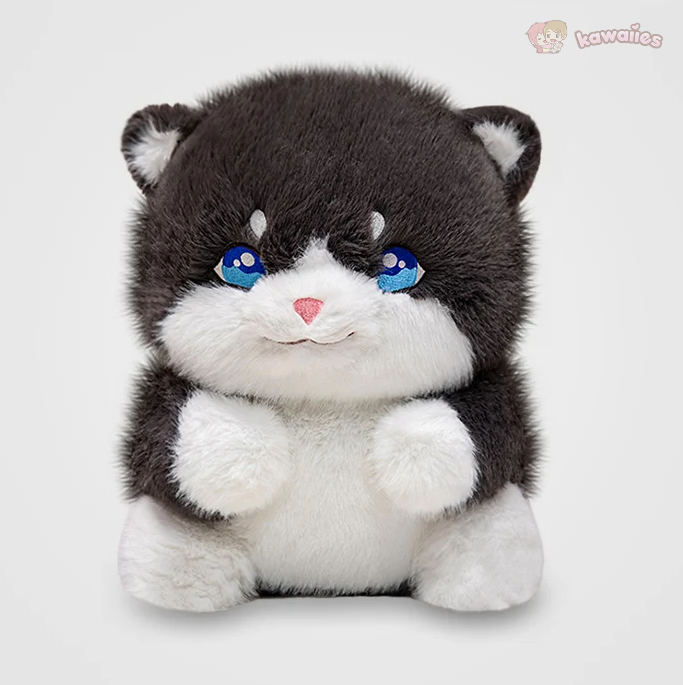 Cute Chubby Gray Ginger Cat Plushies-Enchanted peach