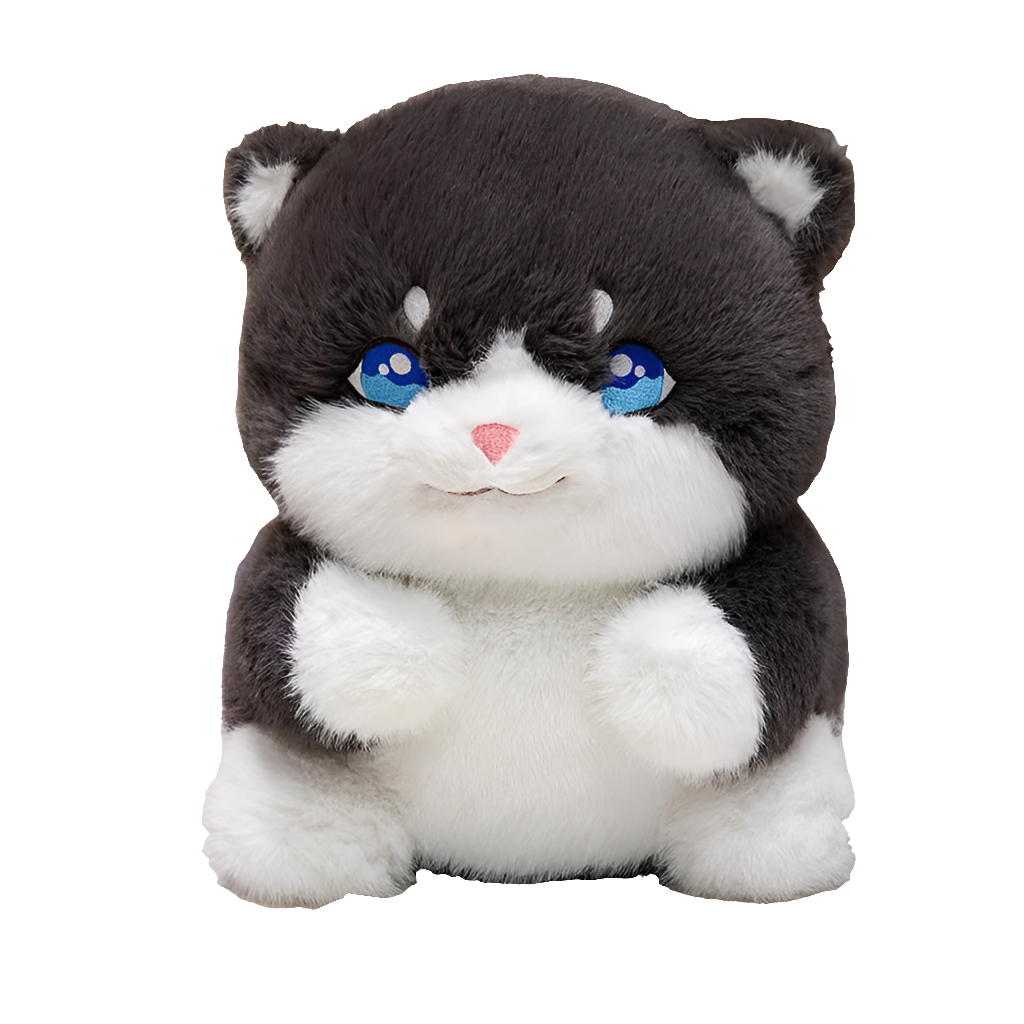 Cute Chubby Gray Ginger Cat Plushies-Enchanted peach