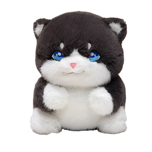 Cute Chubby Gray Ginger Cat Plushies-Enchanted peach