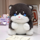 Cute Chubby Gray Ginger Cat Plushies-Enchanted peach