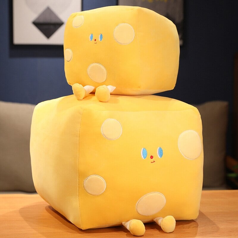 Cute Cube Cheese Block Plushie-Enchanted peach