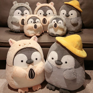 Cute Cuddly Penguin Plushie Family-Enchanted peach