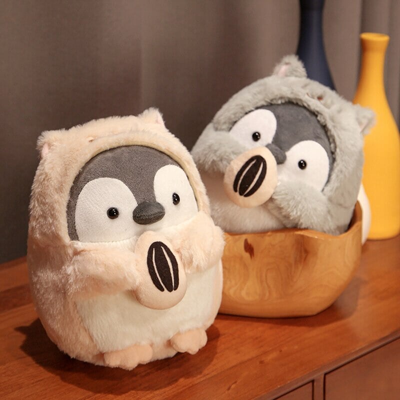 Cute Cuddly Penguin Plushie Family-Enchanted peach