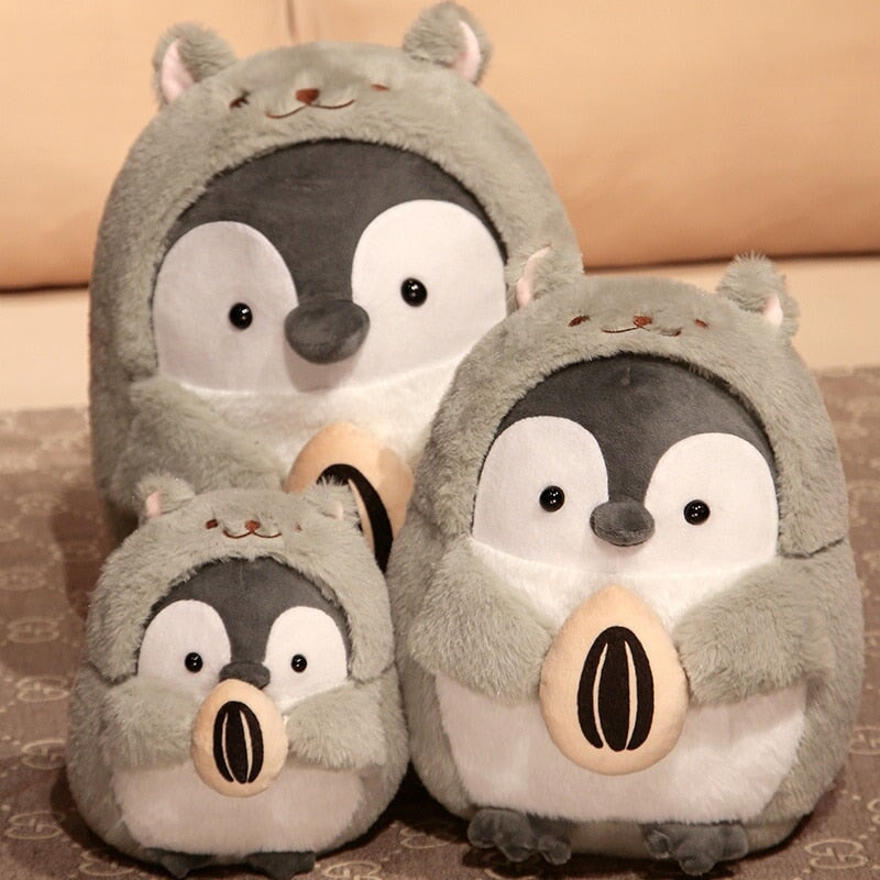 Cute Cuddly Penguin Plushie Family-Enchanted peach