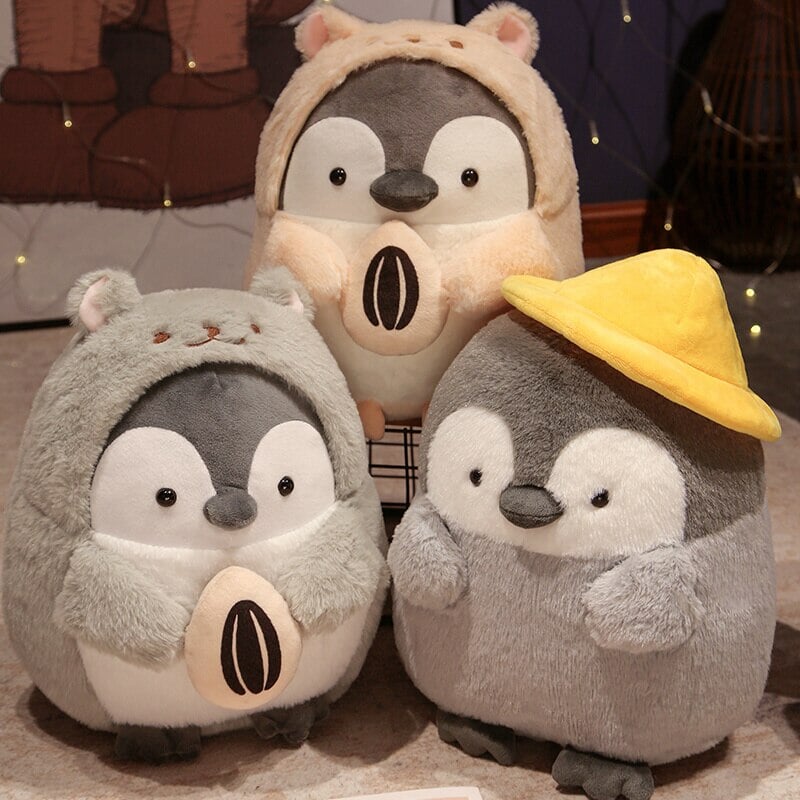 Cute Cuddly Penguin Plushie Family-Enchanted peach