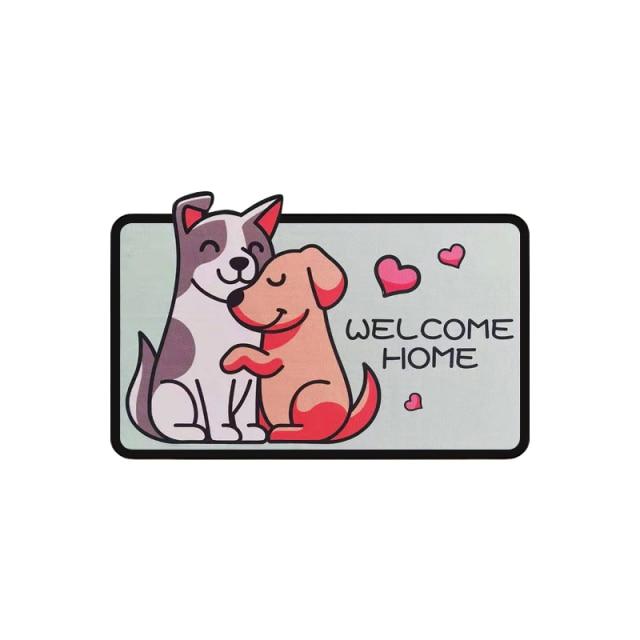 Cute Dog Bathroom Mat-Enchanted peach