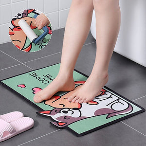 Cute Dog Bathroom Mat-Enchanted peach