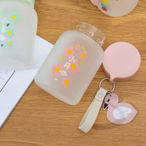 Cute Flowers Small Water Bottle-Enchanted peach