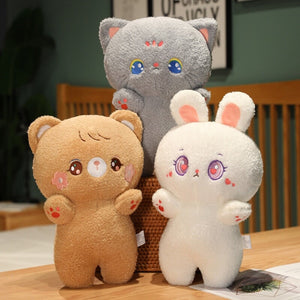 Cute Fluffy Animal Plushie Mascots-Enchanted peach