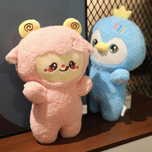 Cute Fluffy Animal Plushie Mascots-Enchanted peach