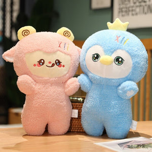 Cute Fluffy Animal Plushie Mascots-Enchanted peach