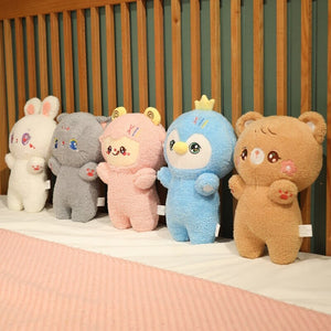 Cute Fluffy Animal Plushie Mascots-Enchanted peach