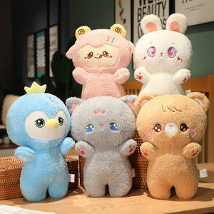 Cute Fluffy Animal Plushie Mascots-Enchanted peach