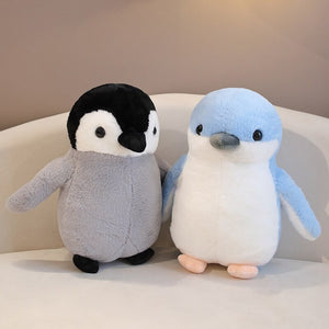 Cute Fluffy Penguin Walrus Plushies-Enchanted peach