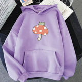 Cute Frog Mushroom Unisex Hoodie-Enchanted peach