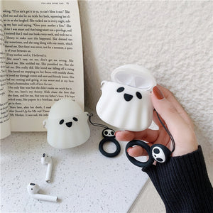 Cute Ghost Airpods Case (1&2)-Enchanted peach