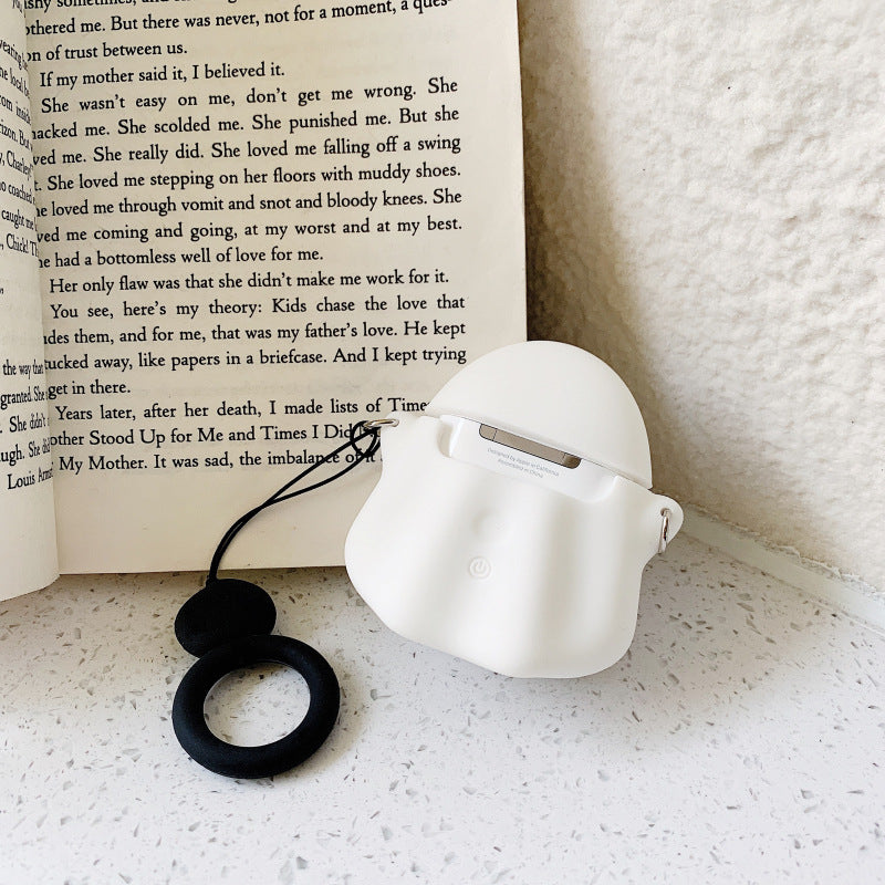 Cute Ghost Airpods Case (1&2)-Enchanted peach