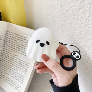 Cute Ghost Airpods Case (1&2)-Enchanted peach