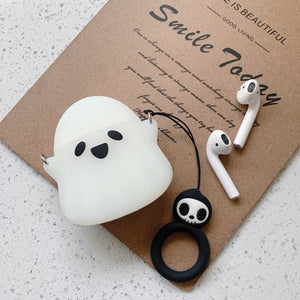 Cute Ghost Airpods Case (1&2)-Enchanted peach