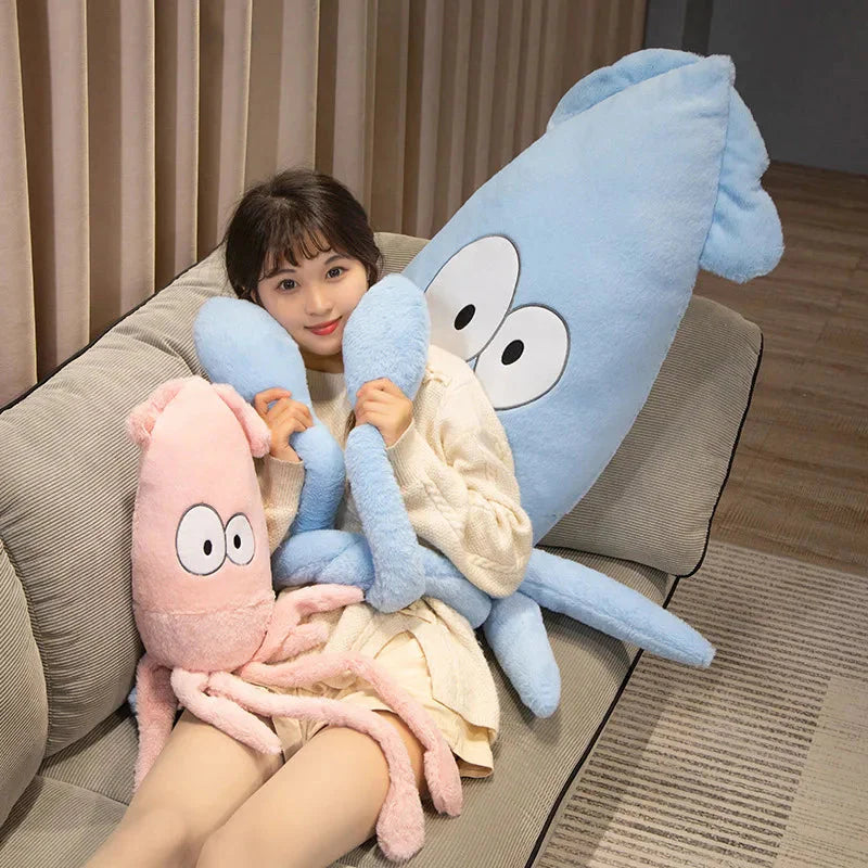 Cute Giant Squid Plushie-Enchanted peach