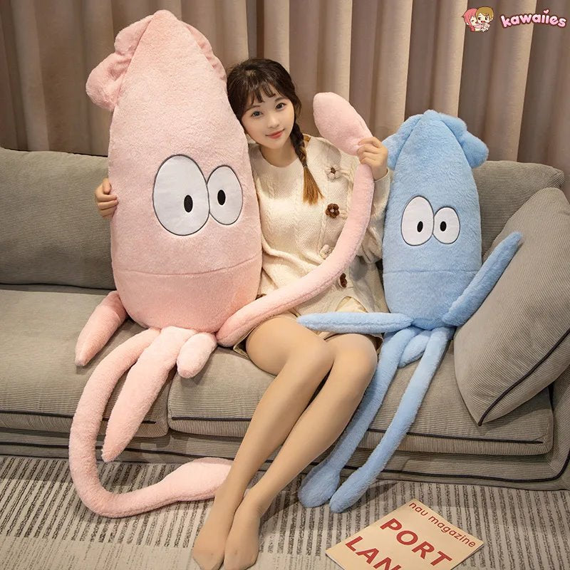 Cute Giant Squid Plushie-Enchanted peach