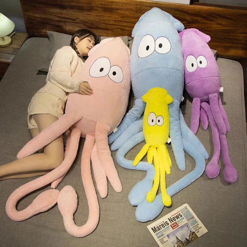 Cute Giant Squid Plushie-Enchanted peach