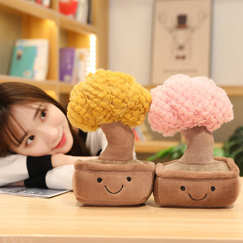 Cute Little Bonsai Tree Buddy Plushies-Enchanted peach