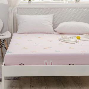 Cute Mini Garden Fitted Bedsheet-Enchanted peach