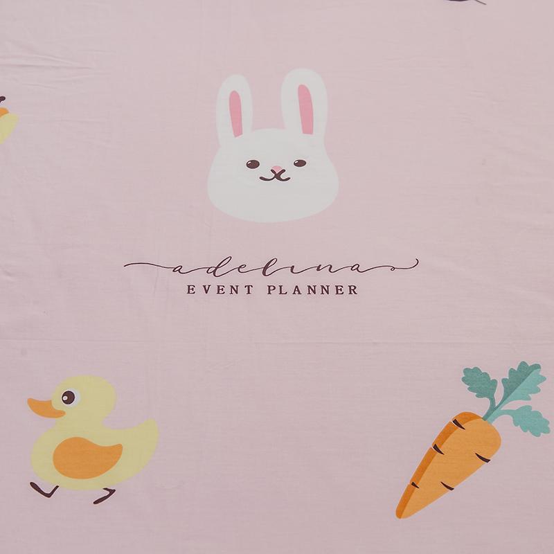 Cute Mini Garden Fitted Bedsheet-Enchanted peach