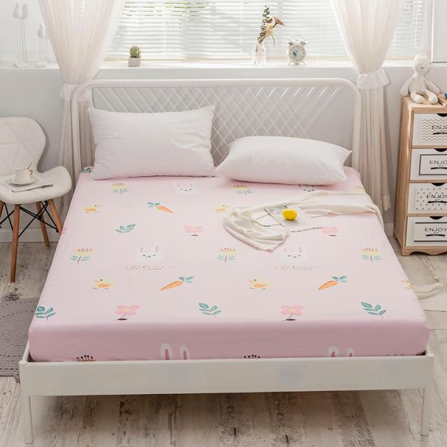 Cute Mini Garden Fitted Bedsheet-Enchanted peach