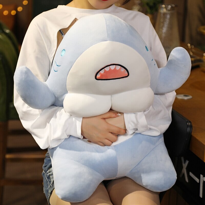 Cute Muscle Shark Plushies | NEW-Enchanted peach