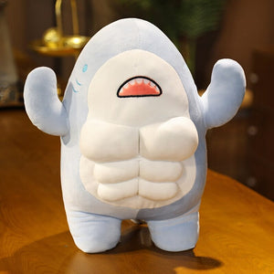 Cute Muscle Shark Plushies | NEW-Enchanted peach