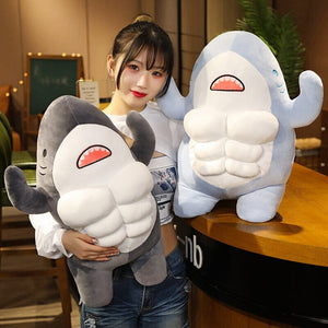 Cute Muscle Shark Plushies | NEW-Enchanted peach