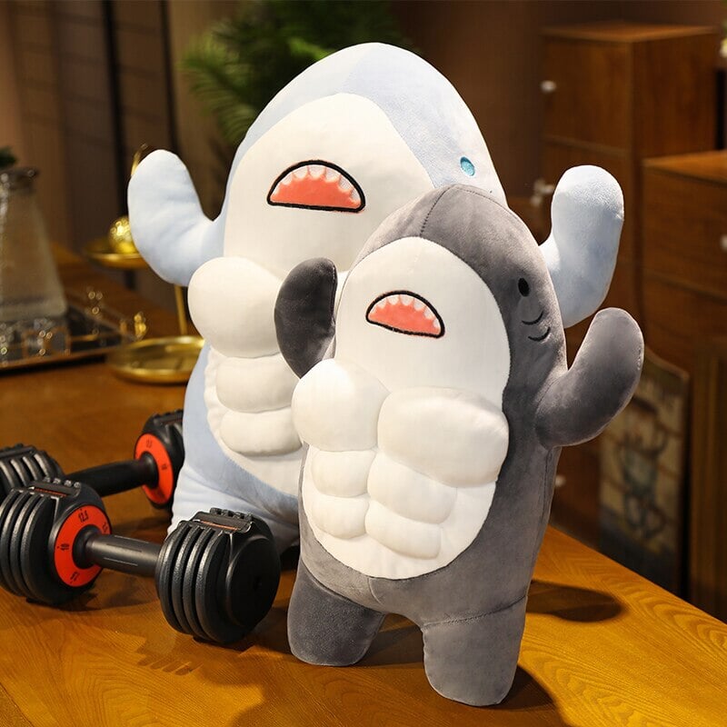 Cute Muscle Shark Plushies | NEW-Enchanted peach