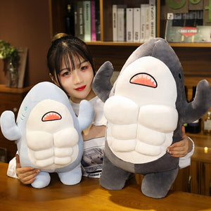 Cute Muscle Shark Plushies | NEW-Enchanted peach