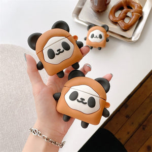 Cute Panda Biscuit Airpods Case (1&2&3&Pro)-Enchanted peach