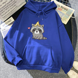 Cute Raccoon with Banana Peel Unisex Hoodie-Enchanted peach