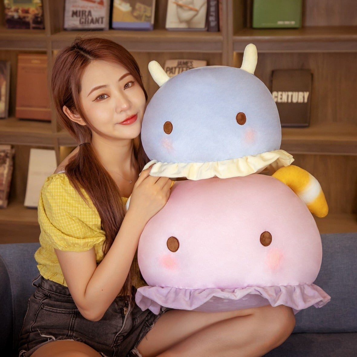 Cute Sea Snail Plushies-Enchanted peach