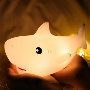 Cute Shark LED Night Light-Enchanted peach