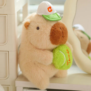 Cute Sporty Capybara Plushie-Enchanted peach