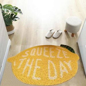 Cute Welcome Cats and Fruits Mat-Enchanted peach