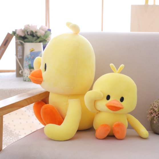 Dancing Yellow Duck Plushie-Enchanted peach