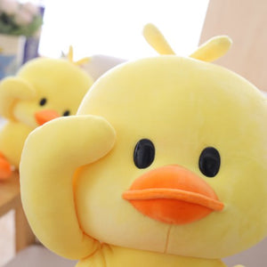 Dancing Yellow Duck Plushie-Enchanted peach