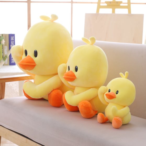 Dancing Yellow Duck Plushie-Enchanted peach