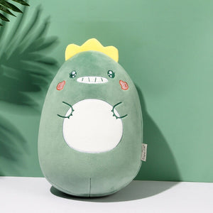 Dino 2 in 1 Travel Neck Support Pillow & Plushie-Enchanted peach