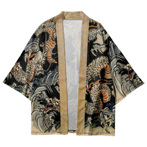 Dragon Unisex Kimono Collection-Enchanted peach